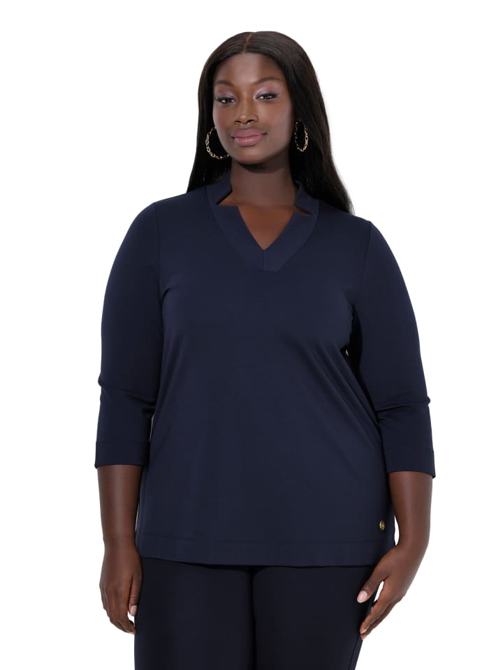 

Ulla Popken Темно-синяя футболка, Синий, Ulla Popken Темно-синяя футболка