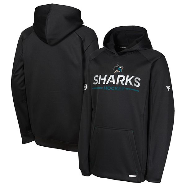 

Черная худи San Jose Sharks Authentic Pro Rink Raglan Fanatics
