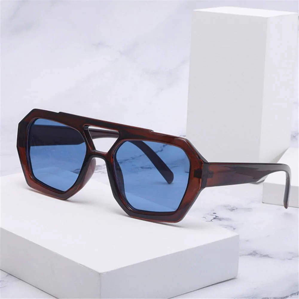 

Солнцезащитные очки UV400 с двойной перемычкой, градиентные цвета, для женщин и мужчин, для бега и занятий спортом на открытом воздухе UYPTK, Amber Tea Gradient