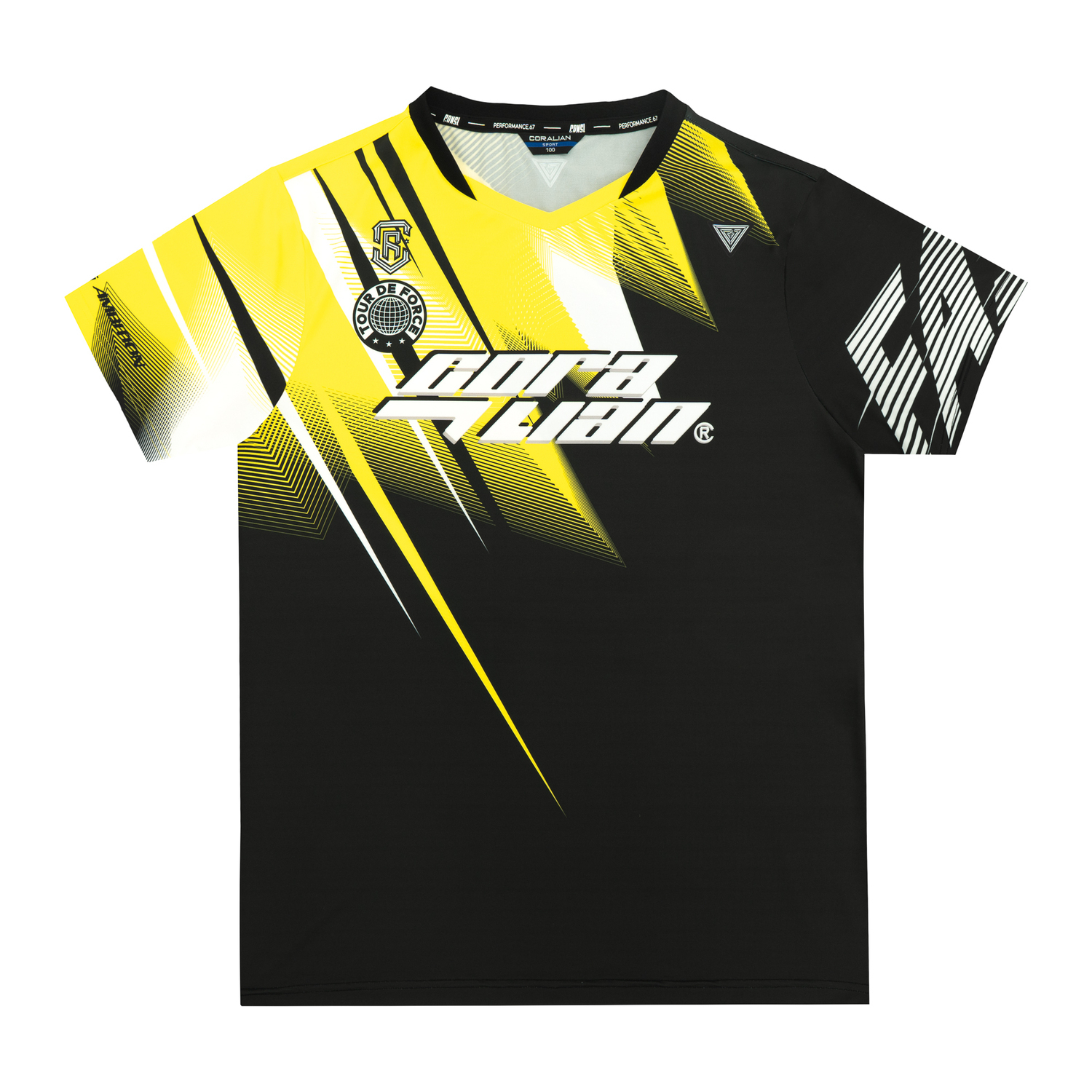 

CORALIAN Женская черная футболка для бадминтона