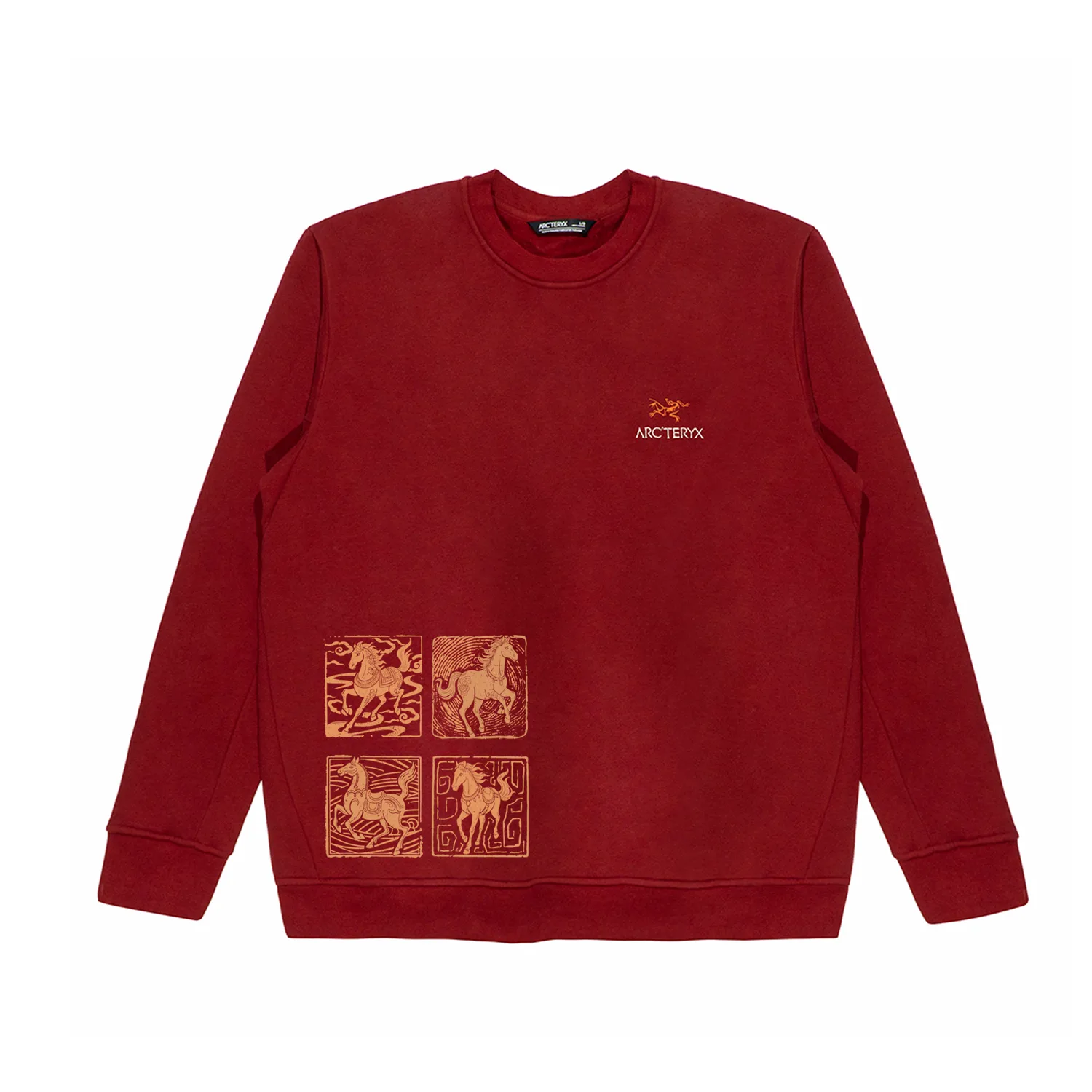 Толстовка Arc'teryx Emblem Unisex Arcteryx, bordeaux красный/bordeaux