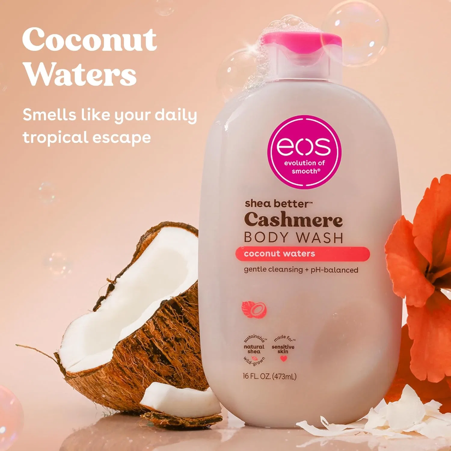 Увлажняющий гель для душа eos Cashmere Body Wash «Coconut Waters» 473 мл Eos — фото 2