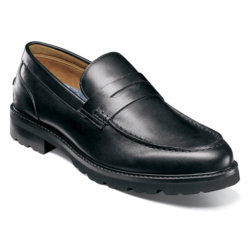 

Мокасины с мок-подноском и безъязычным элементом Florsheim, black