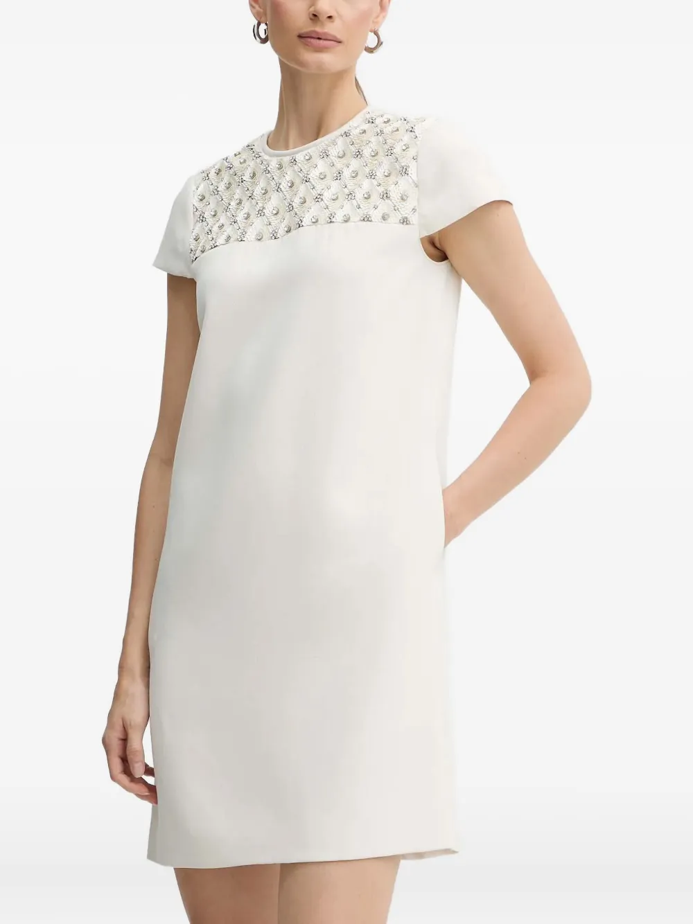 

Мини-платье Gravina с украшением из пайеток Luisa Spagnoli, нейтральный