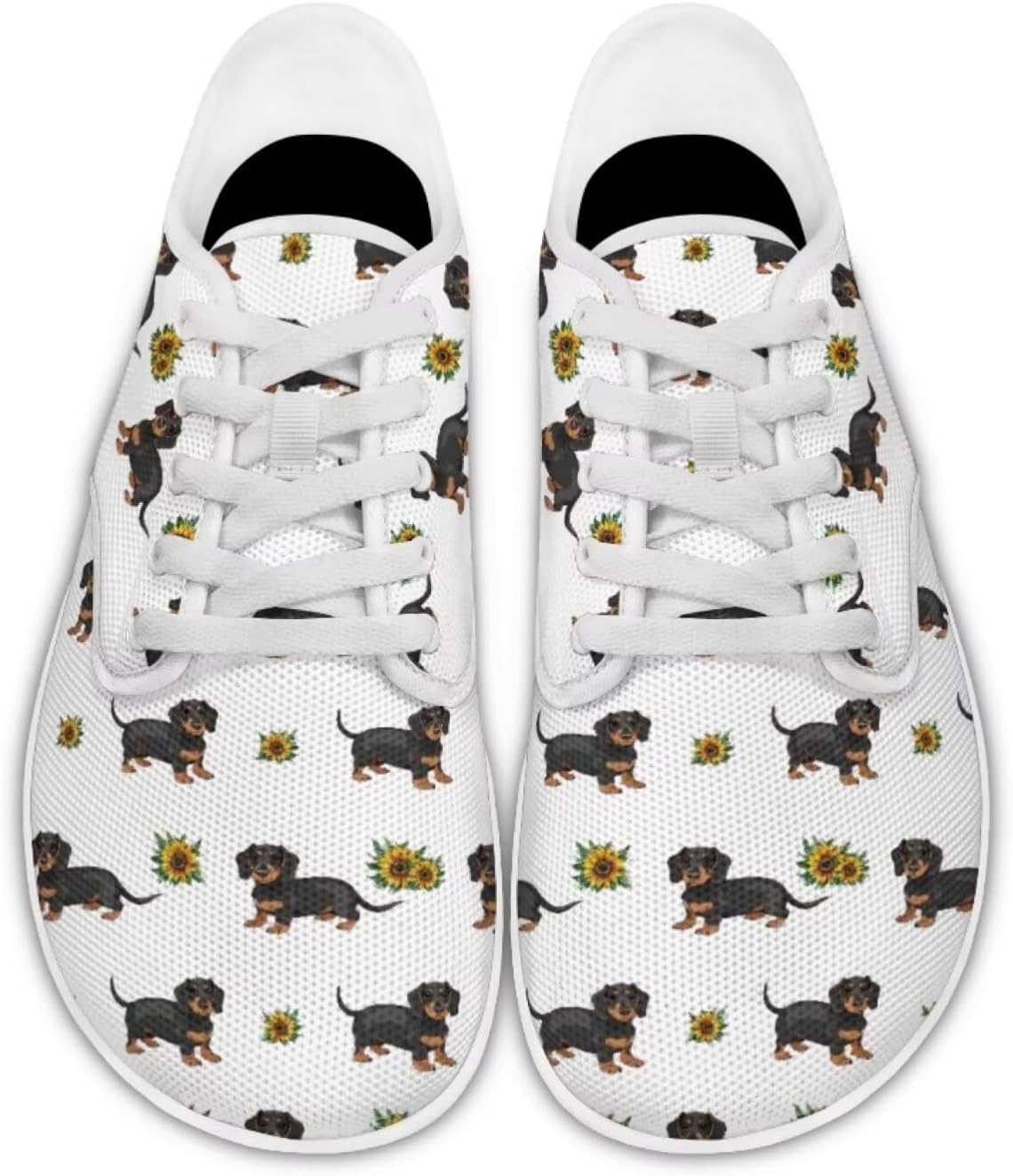 

Мужские босоножки Forchrinse Dachshund с принтом подсолнуха, женские кроссовки для бега по пересеченной местности с широкой колодкой, на шнуровке, без подъема, модные повседневные кроссовки, размеры 3-14, Dachshund Sunflower