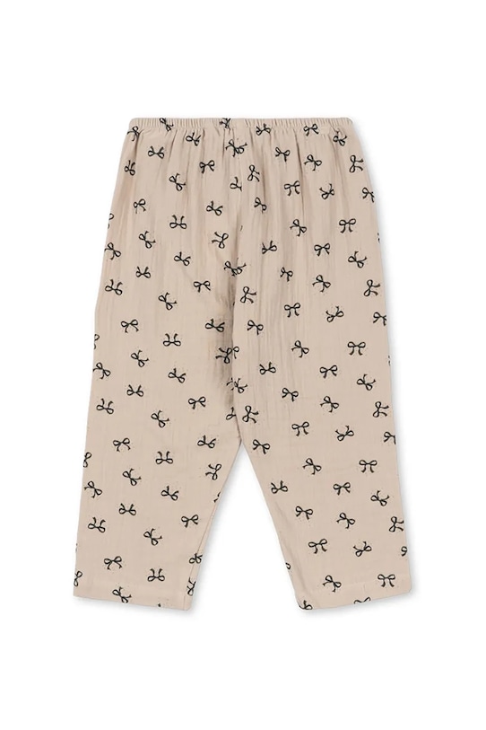 Детские хлопковые брюки COCO PANTS GOTS Konges Sløjd, бежевый — фото 2