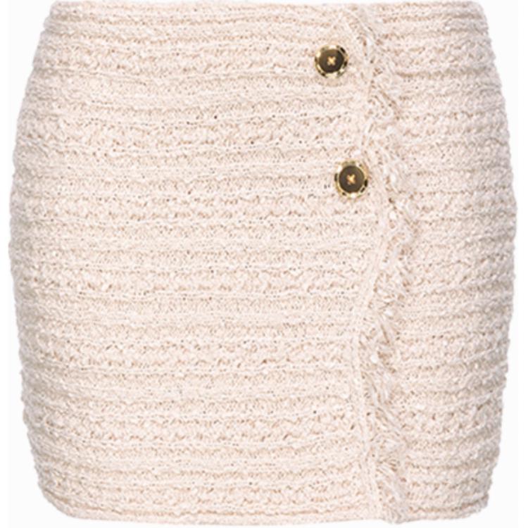 

Повседневная короткая юбка SS24 для женщин PINKO, бежевый