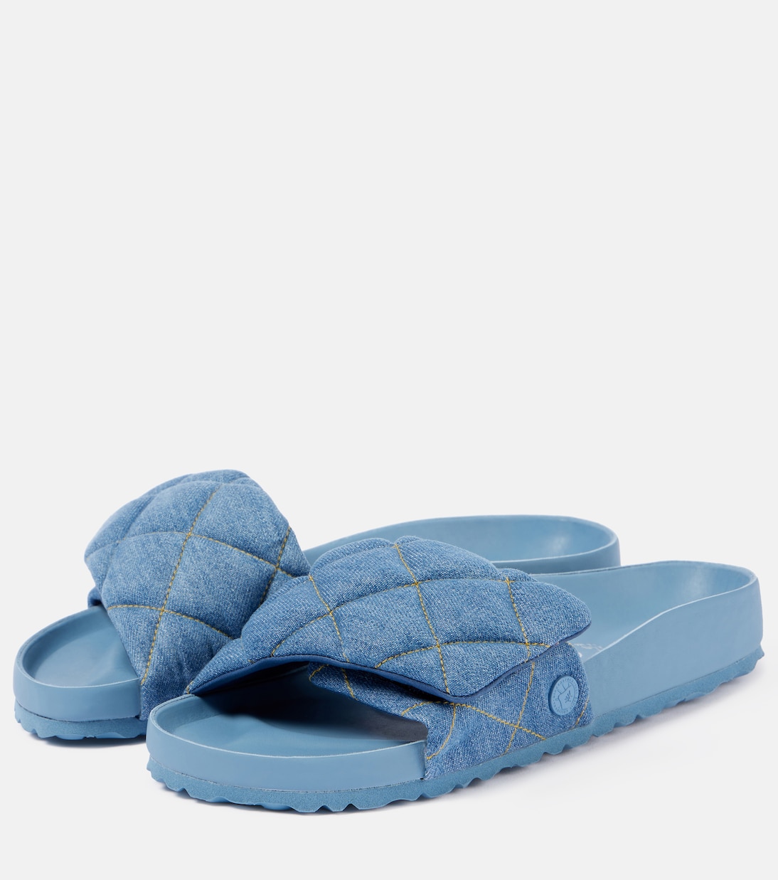 Стеганые джинсовые шлепанцы Sylt Birkenstock 1774, Faded Denim — фото 4
