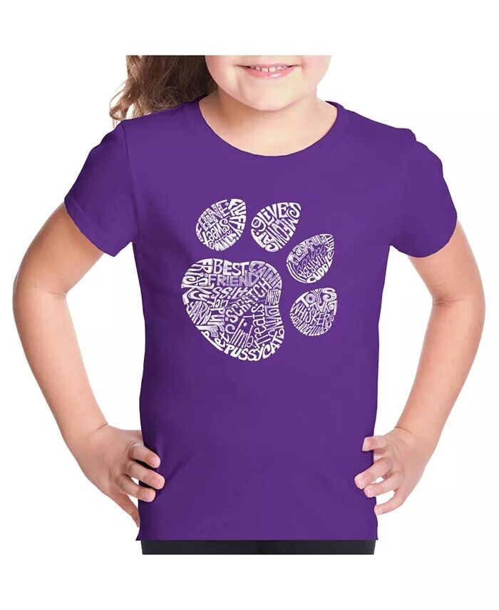 

Футболка Big Girl Word Art - Cat Paw LA Pop Art, фиолетовый