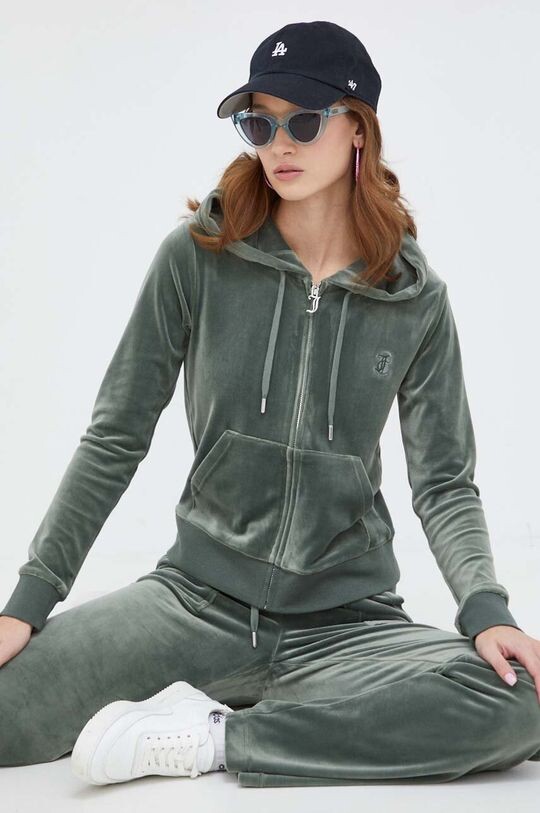 

Велюровый свитшот Juicy Couture, зеленый