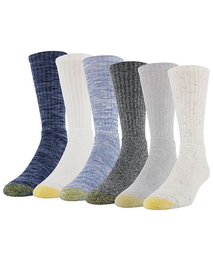 

Набор из 6 повседневных мужских носков Харрингтон Gold Toe, цвет Assorted