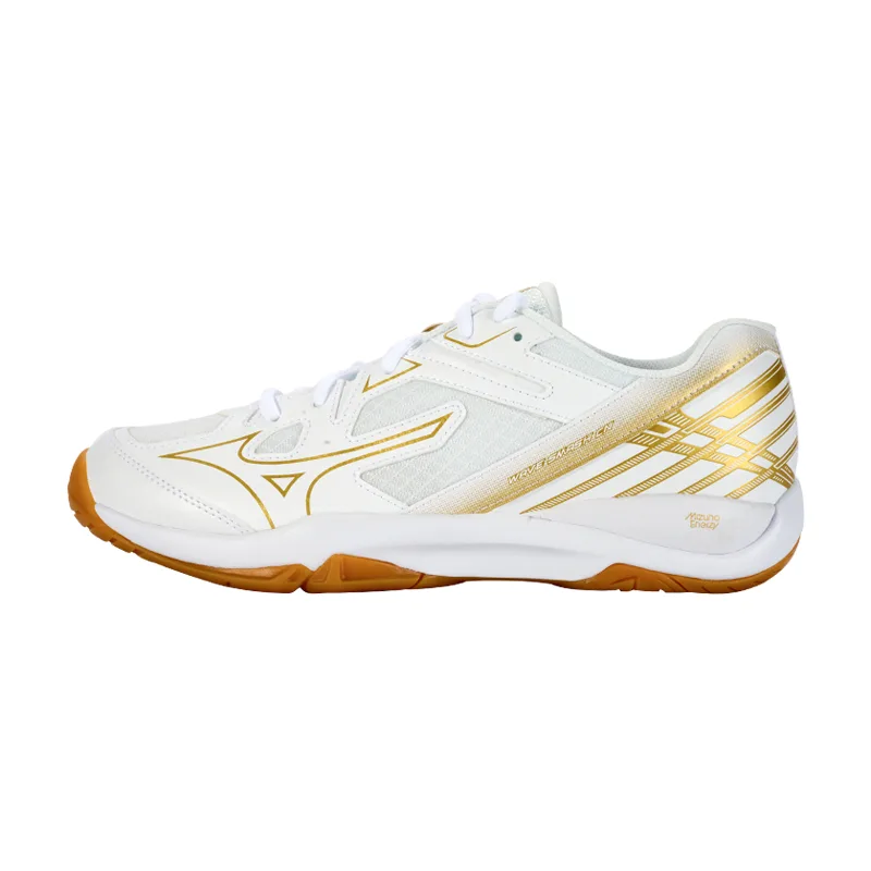 Mizuno WAVE SMASH CN Bulbul Slip Resistant, Abrasion Resistant, Breathable низкие кроссовки для бадминтона Unisex White Gold