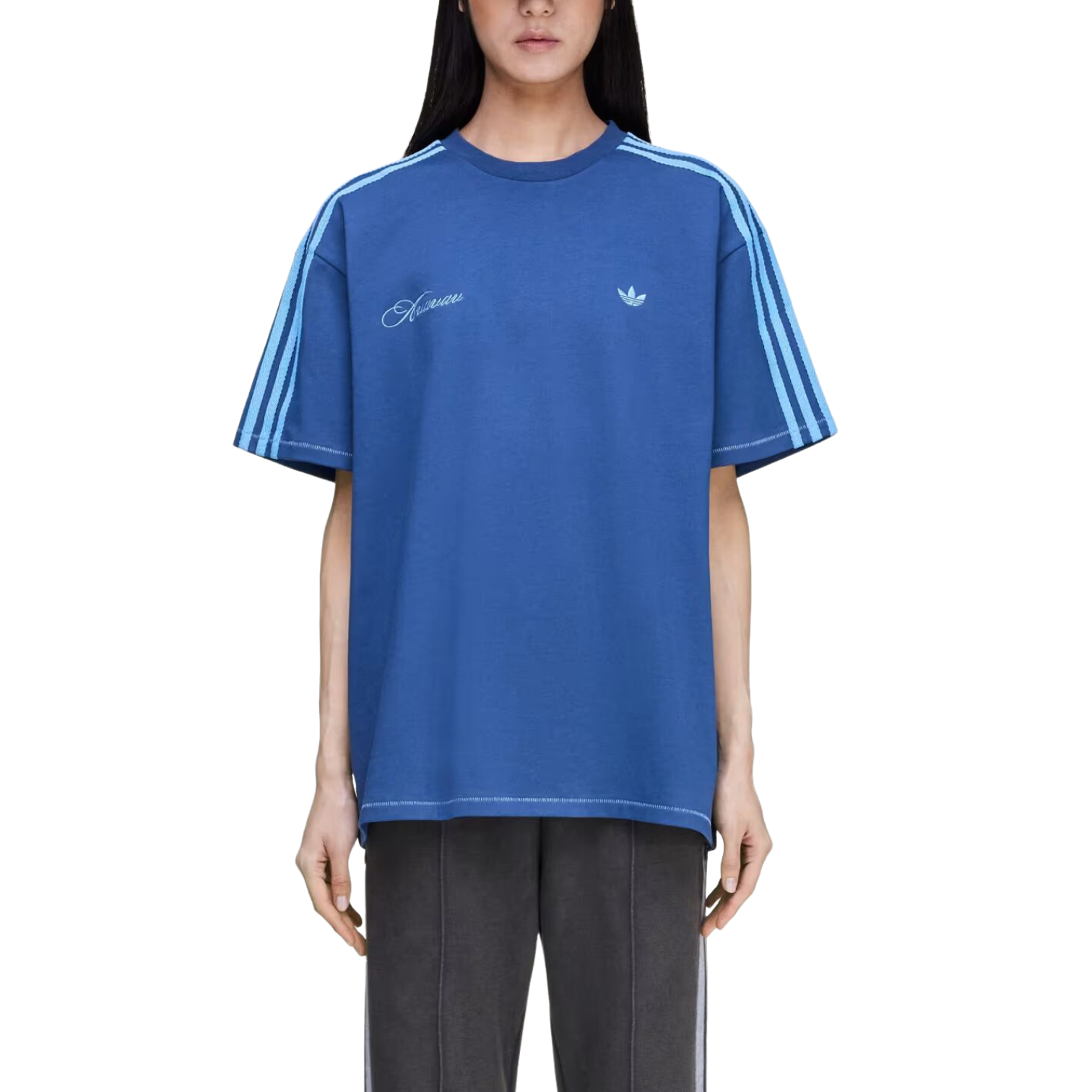 (WMNS) Футболка Adidas x Avavav 'Night Marine' — фото 3