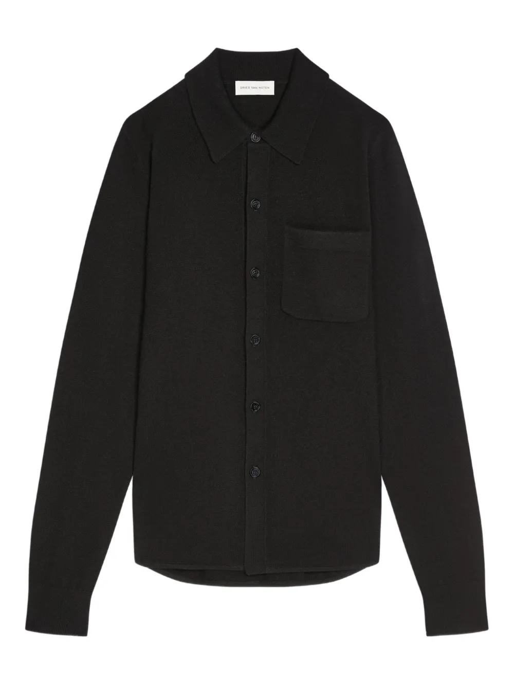 

Кашемировая рубашка DRIES VAN NOTEN, черный