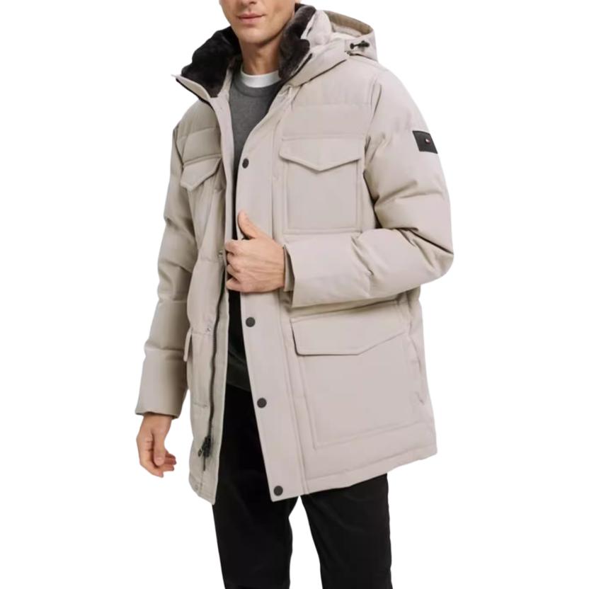 Tommy Hilfiger Пуховик FW24 мужской хаки, Khaki — фото 3