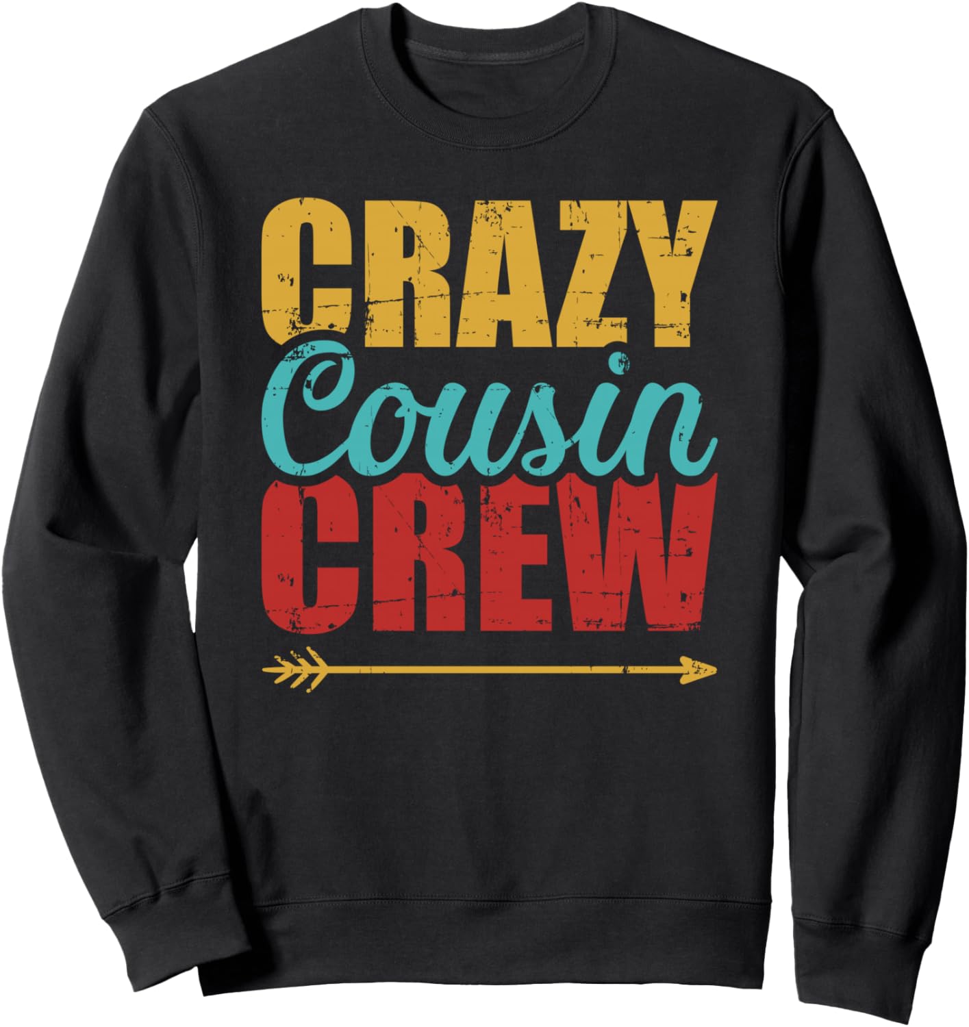 

Винтажная толстовка Crazy Cousin Crew Cousin'S Gift, черный