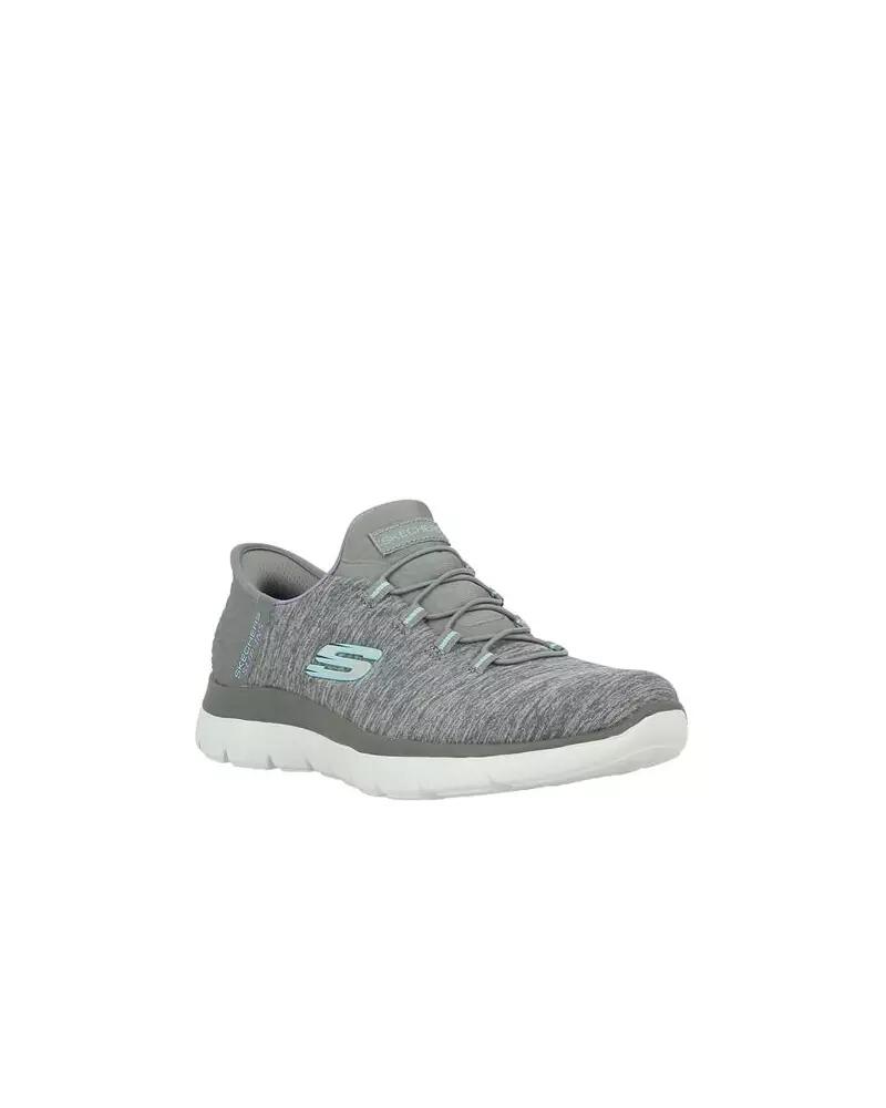 SKECHERS Женские кроссовки SUMMITS DAZZLING HAZE Slip-On, серые/многоцветные — фото 3