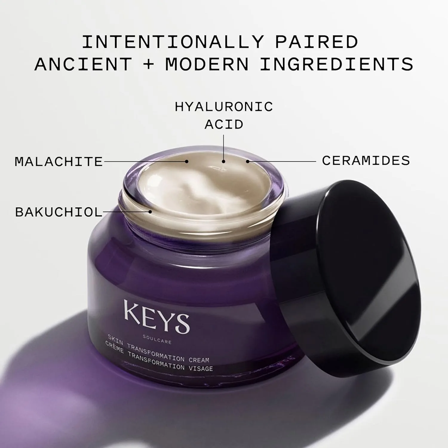 Увлажняющий крем для лица Keys Soulcare Skin Transformation Cream, без отдушек, легкая текстура. Увлажняет и разглаживает сухую кожу благодаря керамидам и гиалуроновой кислоте. — фото 2