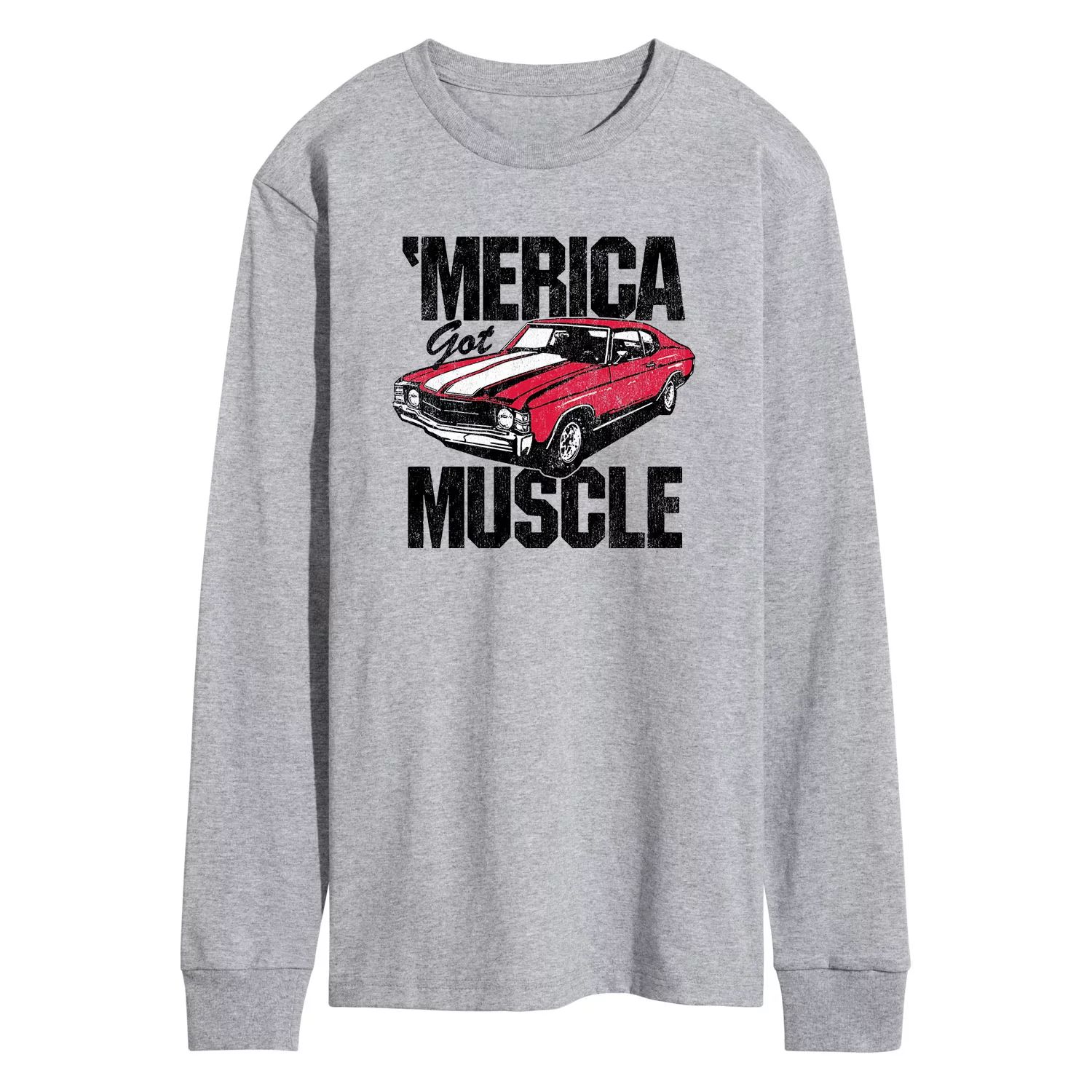 

Мужская футболка с длинным рукавом и рисунком «Merica Got Muscle Car» Licensed Character