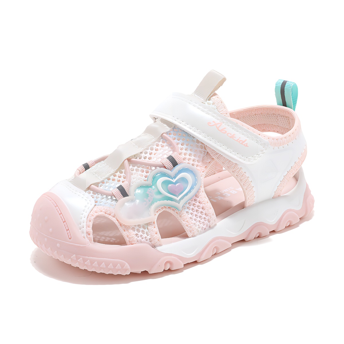 

Легкие, износостойкие, амортизирующие сандалии для детей ABC KIDS, белый/розовый