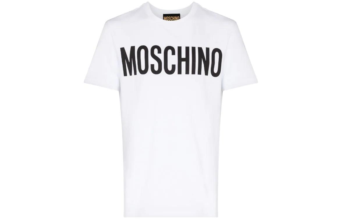 

Футболка из органического хлопка с принтом логотипа MOSCHINO, белый