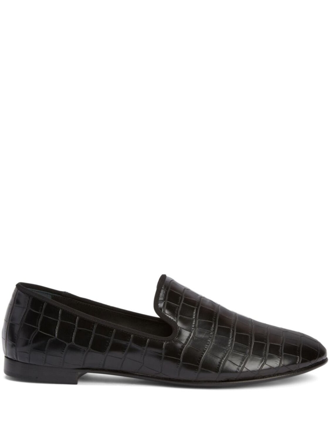 

Giuseppe Zanotti Seymour embossed leather loafers, черный