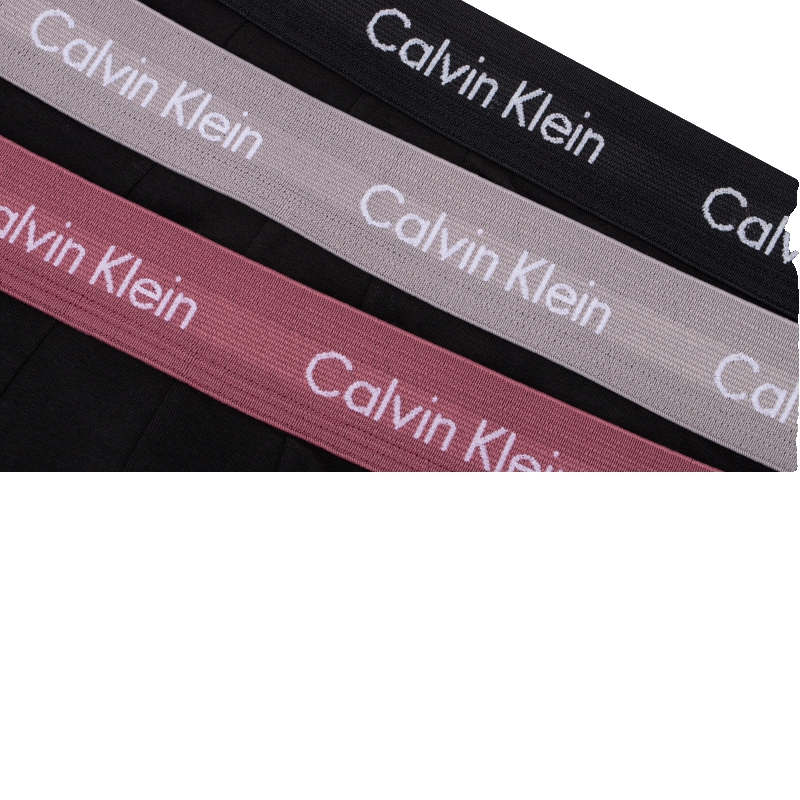 Мужские трусы 3 штуки Calvin Klein, PUV-черный Base черный Waistband/серыйEdge/бордовый Edge — фото 4