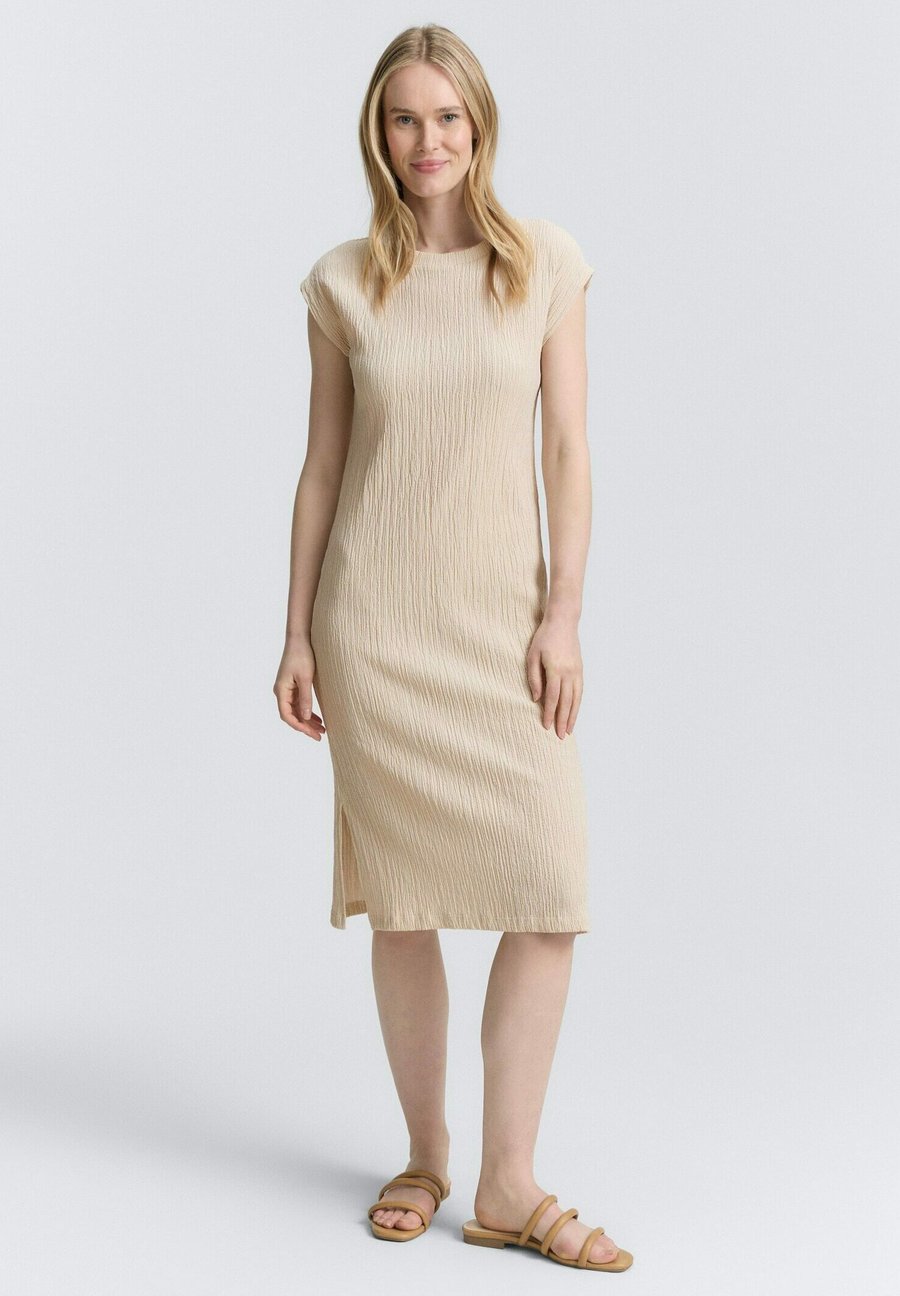 

Платье TOM TAILOR CRINKLE, Champagne Structure/Beige
