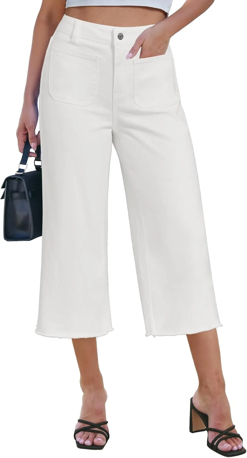 

Женские джинсы Luvamia с высокой талией и широкими штанинами