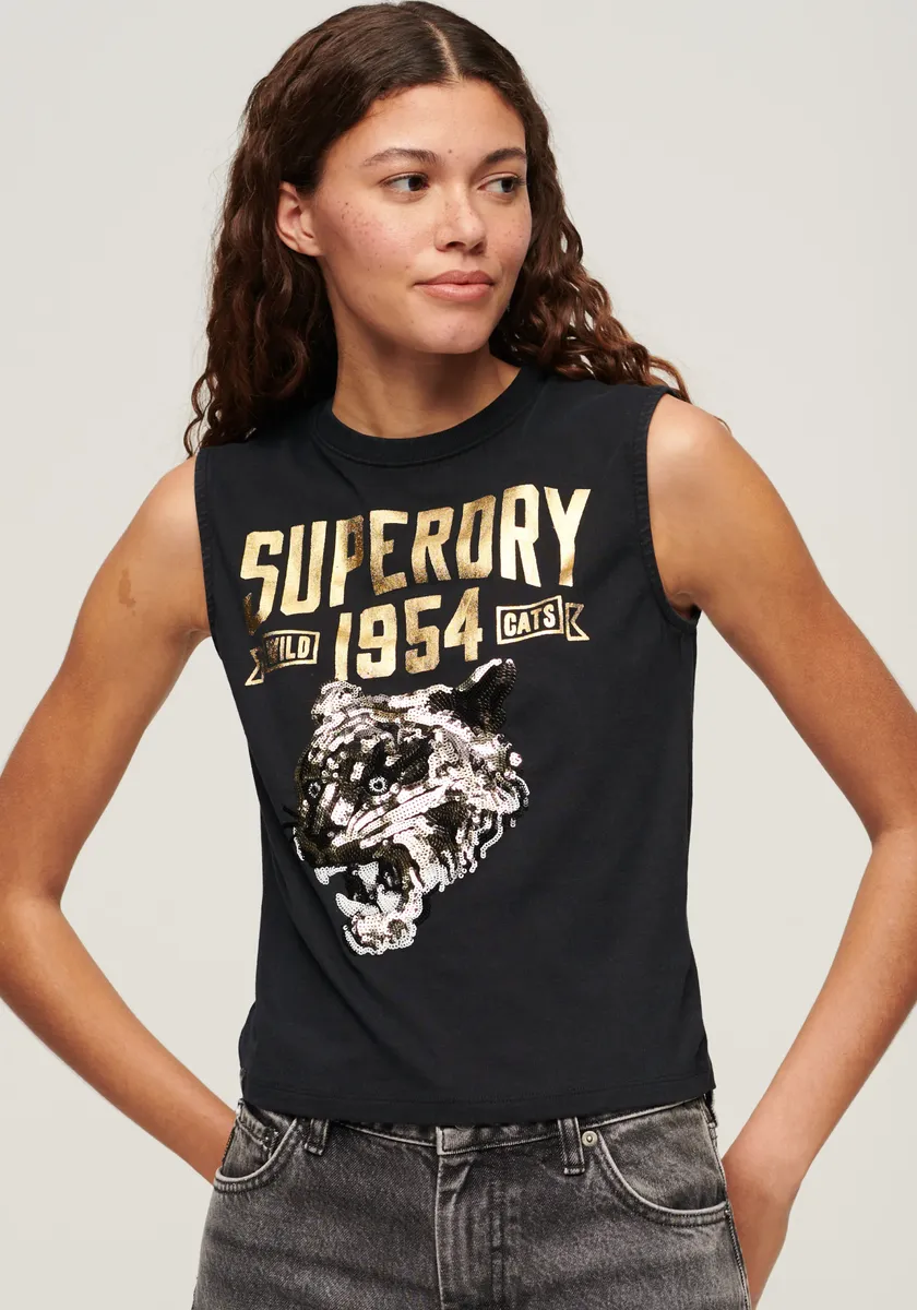 

Майка Superdry "EMBELLISH ARCHIVE FITTED TANK", черный