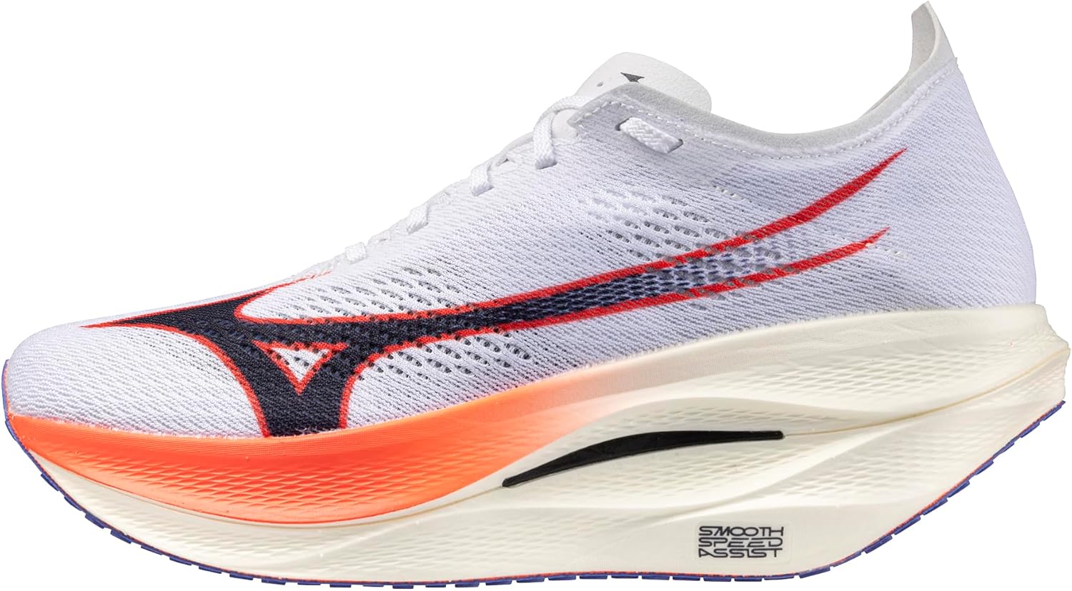 

Беговые кроссовки Mizuno Unisex-Adult Wave Rebellion Pro 3 для взрослых, белый/синий