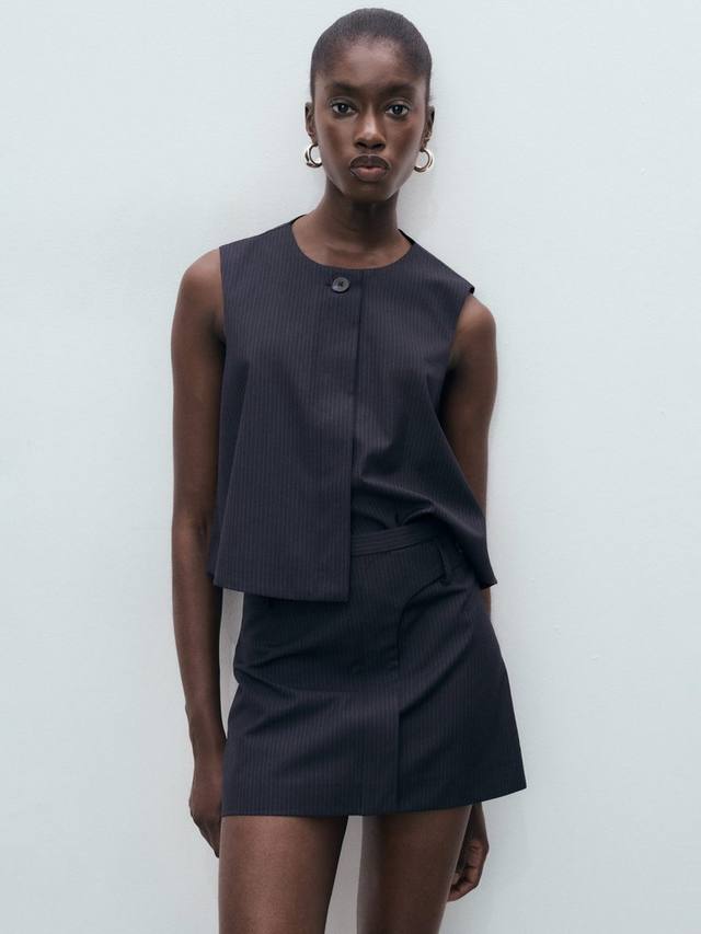 

Юбка с зауженным кроем в полоску Cruz Mango, Navy