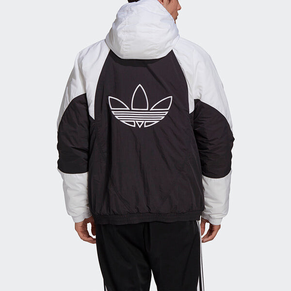 Куртка adidas originals Padded Adicolor Stay Warm Colorblock Sports Hooded Padded Jacket Black, черный — фото 4