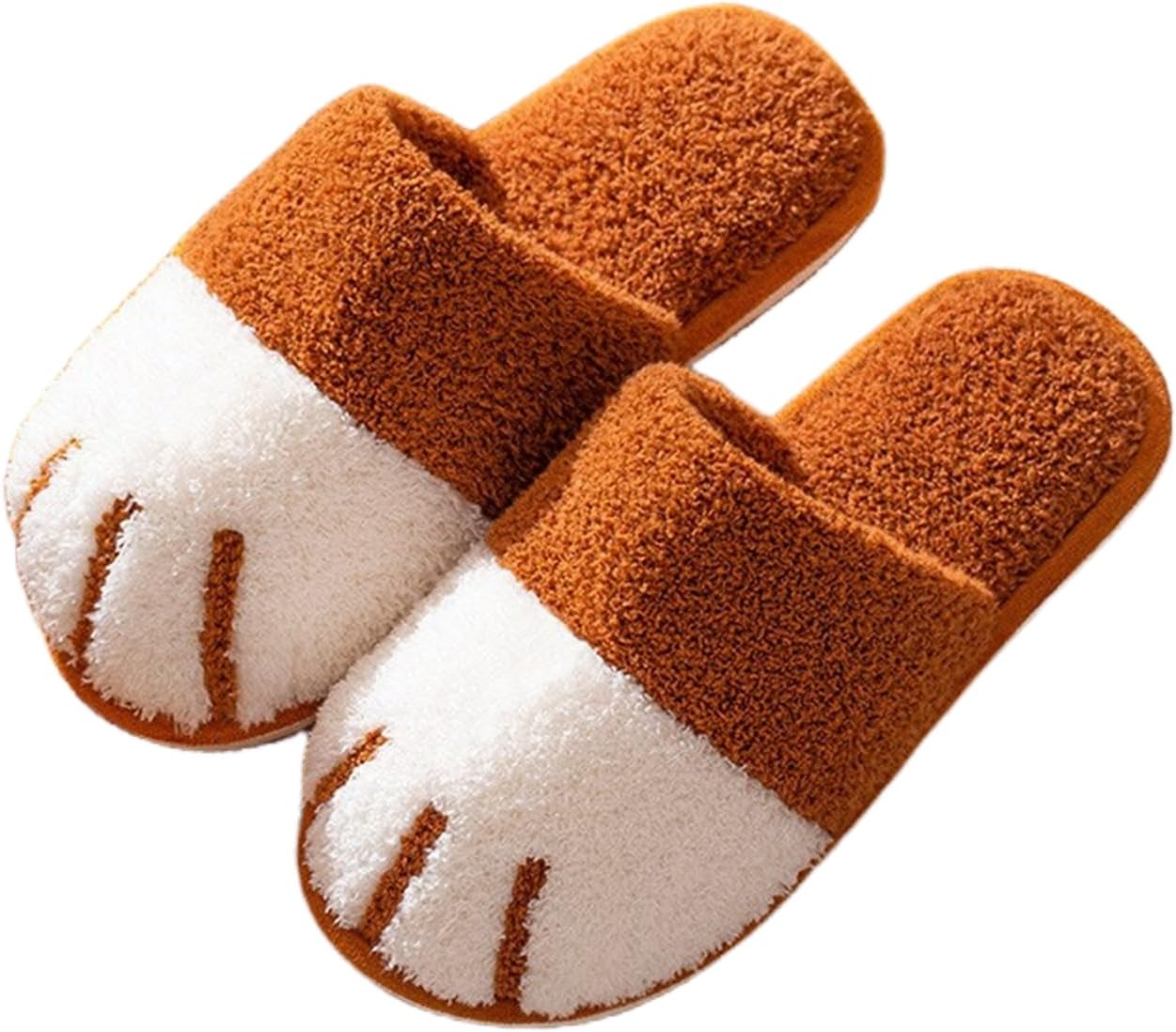 

Милые домашние тапочки для женщин с животными, тапочки с эффектом памяти, мягкие плюшевые теплые тапочки, уютные легкие нескользящие комнатные тапочки, зимние тапочки для дома и улицы Rianclud, коричневый