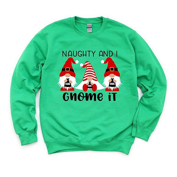 

Свитшот Naughty and i gnome it Simply Sage Market, Grass