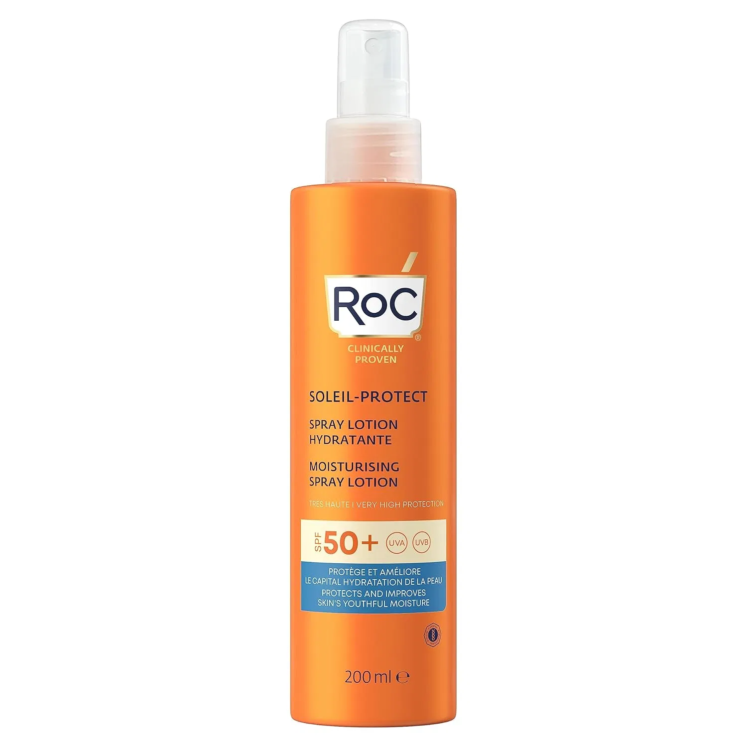 Увлажняющий спрей-лосьон для защиты от солнца SPF 50 «Soleil-Protect» от RoC, 200 мл Roc