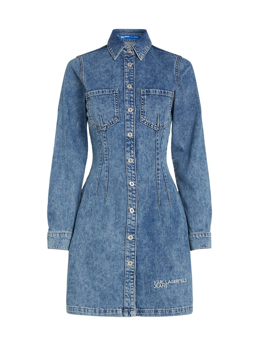

Платье рубашка KARL LAGERFELD JEANS Shirt Dress, синий деним