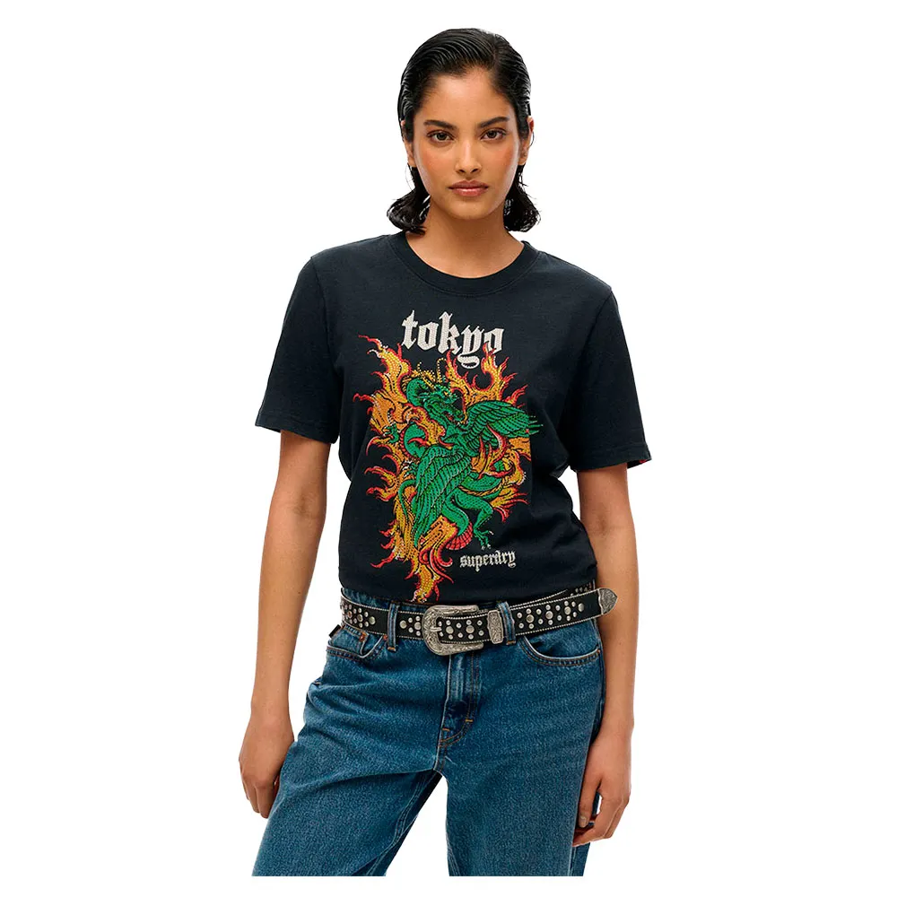 

Футболка с коротким рукавом Superdry Neo Trad Tattoo Relaxed, черный