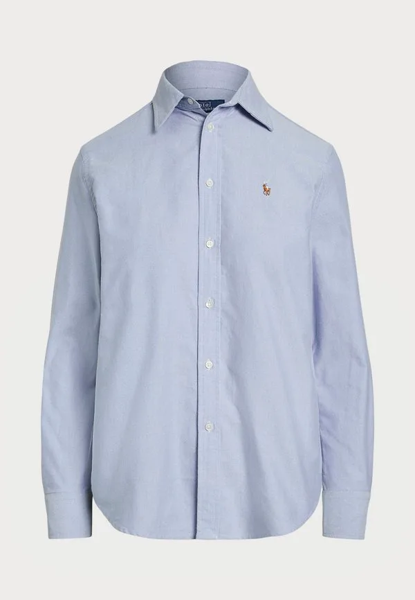 Культовая классическая оксфордская рубашка-блузка на пуговицах Polo Ralph Lauren, Blue — фото 4