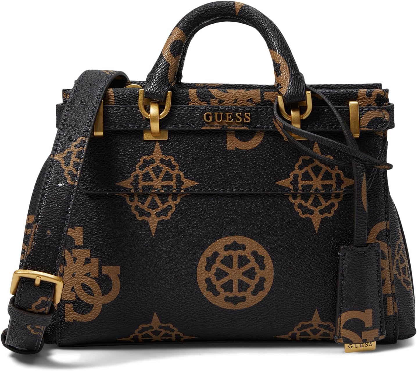 

Сумка GUESS Sestri Logo Mini Satchel, цвет Mocha Logo