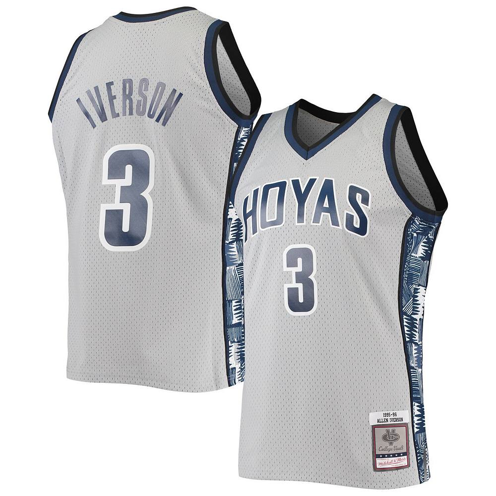 

Мужская футболка Mitchell & Ness Allen Iverson Grey Georgetown Hoyas 1995-96 Swingman Replica Jersey, цвет Grg Grey