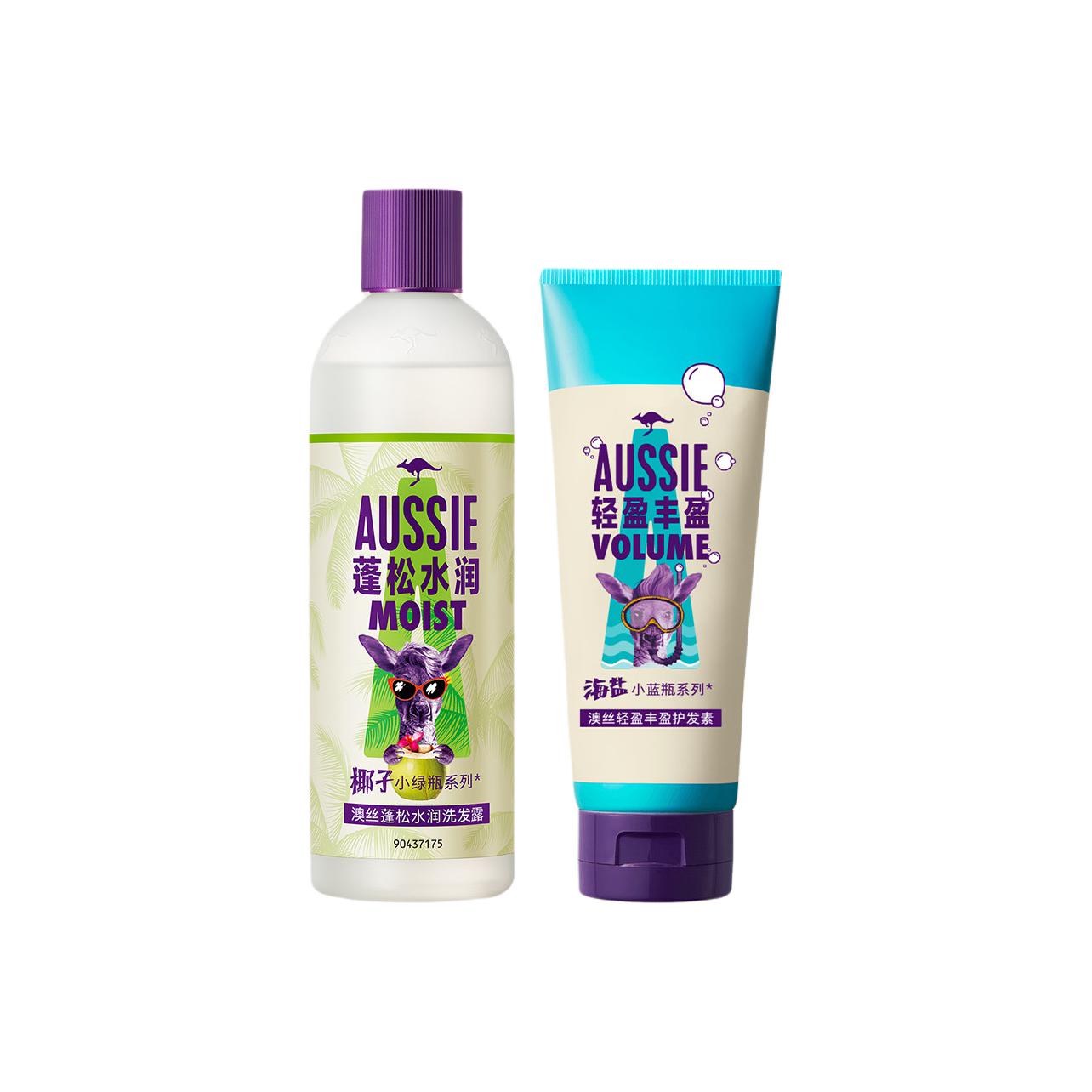 

Набор шампуня и кондиционера для объема и увлажнения, питательное очищение 300мл+200мл AUSSIE