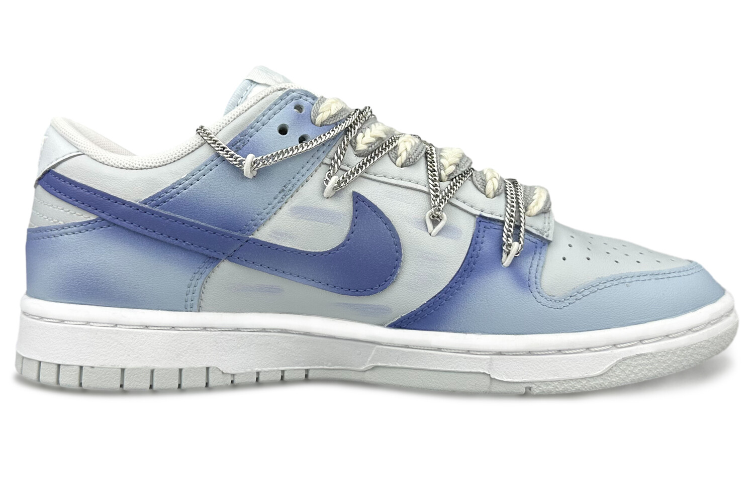 

Кроссовки Nike Dunk Skateboard Shoes Women's Low-Top White Blue, Синий, Кроссовки Nike Dunk Skateboard Shoes Women's Low-Top White Blue