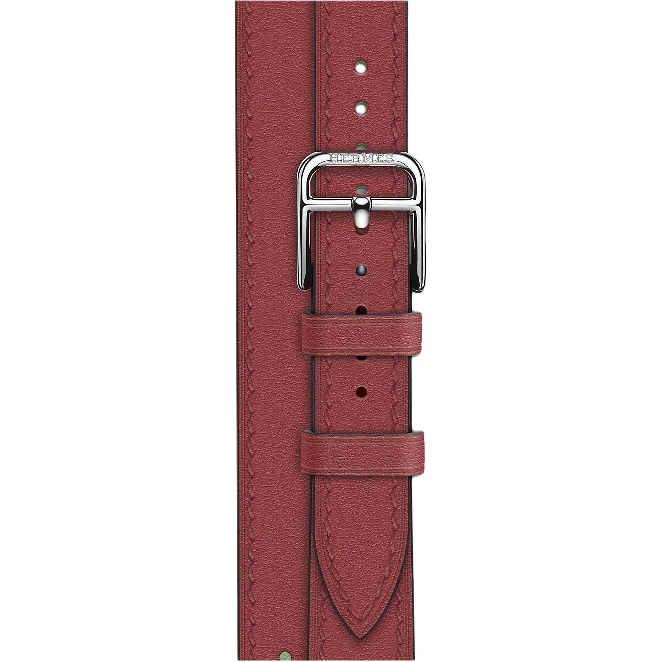 

HERMES Часы Strap Apple Compatibility Cowhide Leather Material, Garnet Red