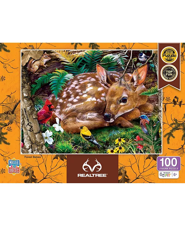 

Шедевры RealTree - Пазл из 100 деталей "Лесные детки" Masterpieces Puzzles, multicolor
