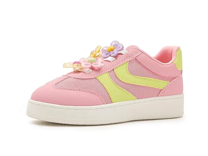 Кроссовки с цветочными подвесками Jerseyc Steve Madden Kids, Lime/Pink — фото 2