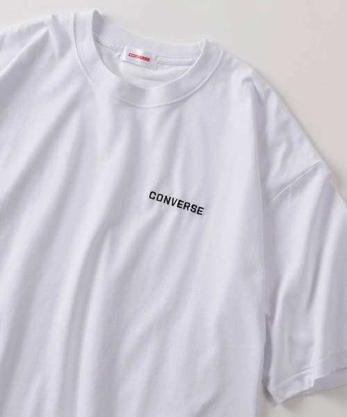 

Футболка унисекс с коротким рукавом, вышивка бренда Converse, технология Coolmax, компактная, белая