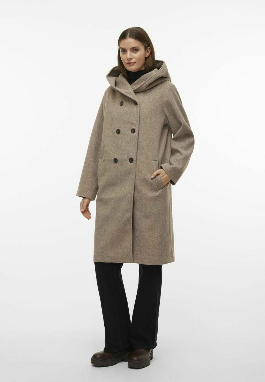 

Классическое пальто Vero Moda, темно коричневый