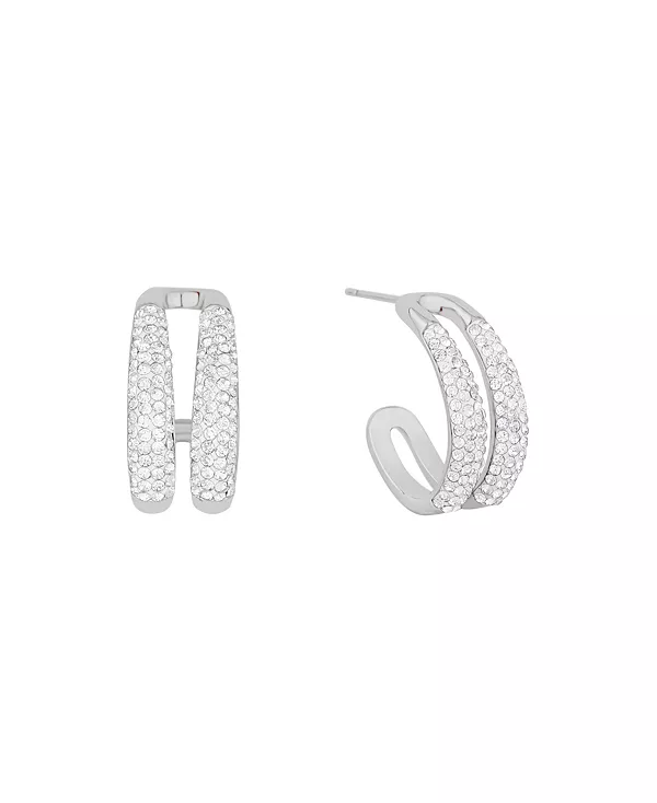 

Двойные серьги-кольца из прозрачного кристалла And Now This, silver