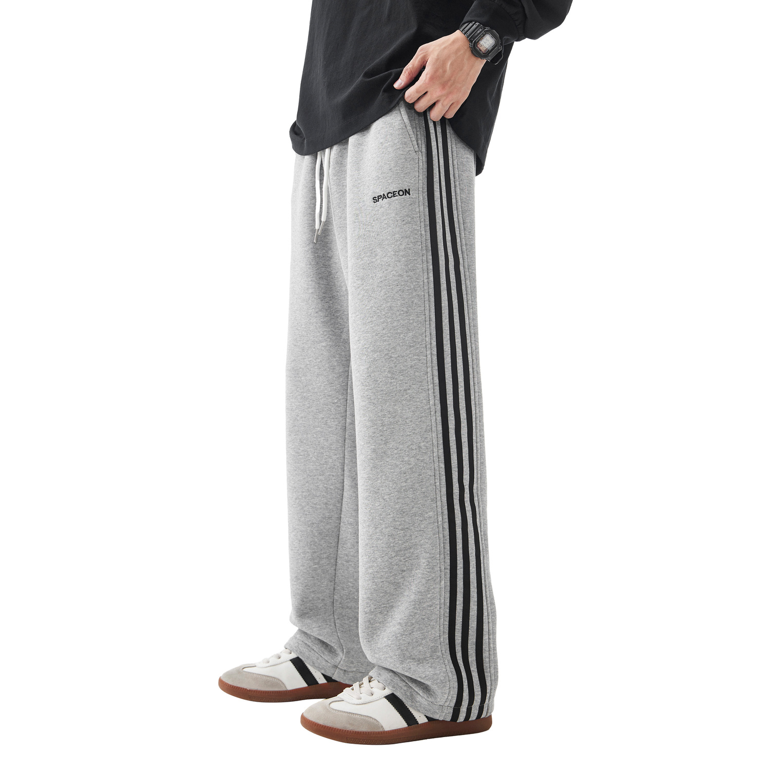 

Чистый крой повседневные брюки unisex FUERZA, светло-серый